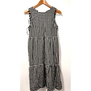 Tash+Sophie Sleeveless Black and White Plaid Women Dress Size L